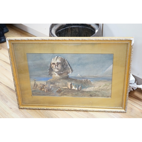 748 - William Lee (1810-1865), watercolour, 'The Sphinx', signed, 27 x 46cm