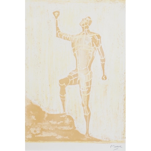 751 - Henry Moore (1898-1986), colour lithograph, 'Prometheus on a rock', signed in ink, 35 x 24cm