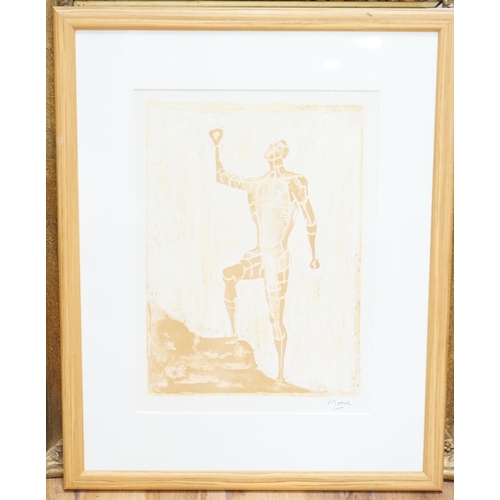 751 - Henry Moore (1898-1986), colour lithograph, 'Prometheus on a rock', signed in ink, 35 x 24cm