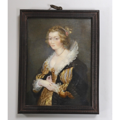 781 - 19th century miniature watercolour on ivory, portrait of Catherine Manners, Duchess of Buckingham, i... 