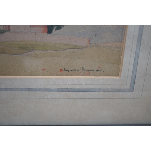 787 - Reginald Brown (20th. C) three watercolours, Shoreham-by-Sea views, two signed, largest 27 x 37cm... 