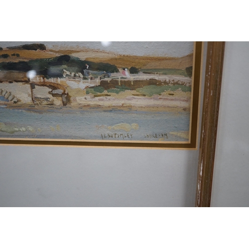 788 - Albert Ernest Bottomley (1873-1950) pair of gouaches, Shoreham-by-Sea views, each signed, one dated ... 