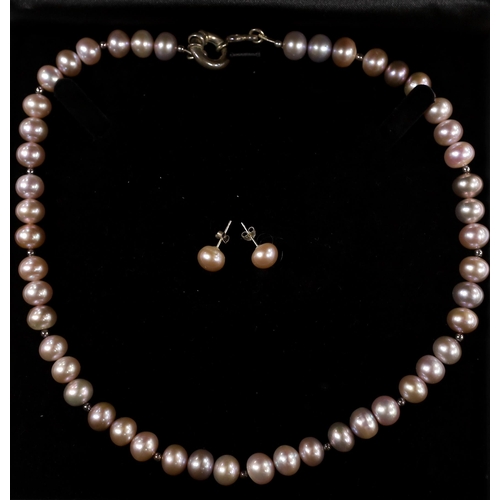 901 - A single strand South Sea cultured pearl necklace, with sterling clasp, 48cm, in Pruden & Smith box ... 