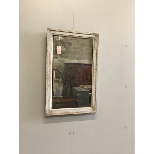 1122 - A painted rectangular wall mirror, width 49cm, height 76cm