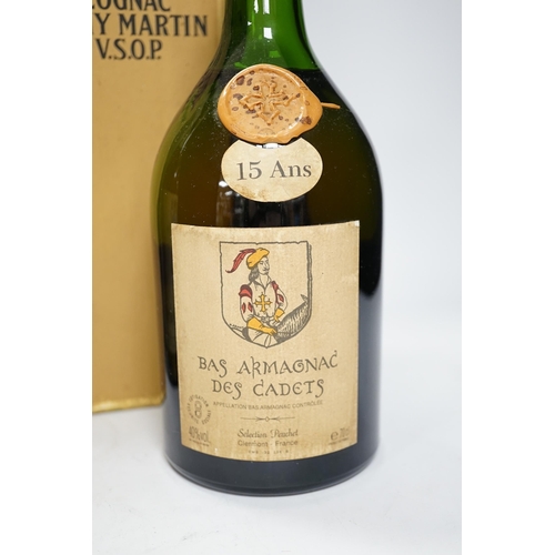 1276 - A boxed bottle of Remy Martin VSOP Cognac, a boxed bottle of Cognac Chateau de Lignres and a bottle ... 