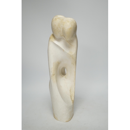 1290 - Sally Hersh (1936-2010), Standing figures plaster sculpture, 39cm