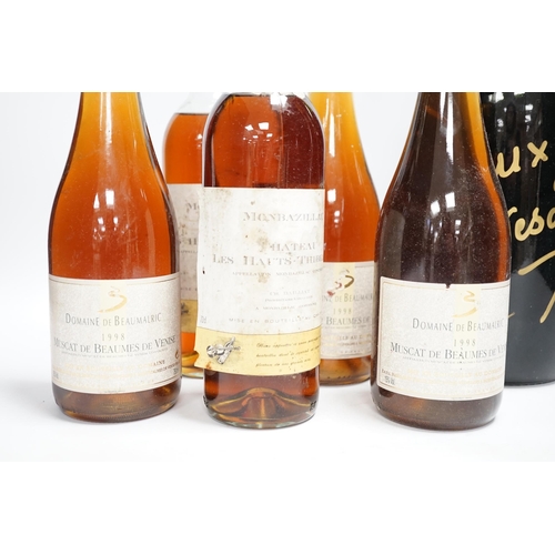 1314 - Five bottles of dessert wine including Domaine De Beaumalric 1998 and a magnum