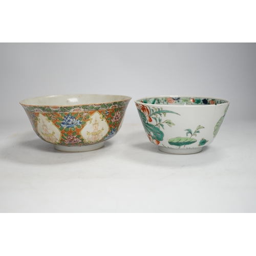 1332 - Two Chinese enamelled porcelain bowls, one for the Thai market, late Qing period, largest 16cm in di... 