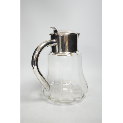 1333 - A silver plated mounted lemonade jug, 27cm high