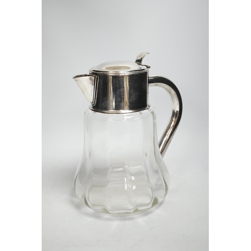 1333 - A silver plated mounted lemonade jug, 27cm high