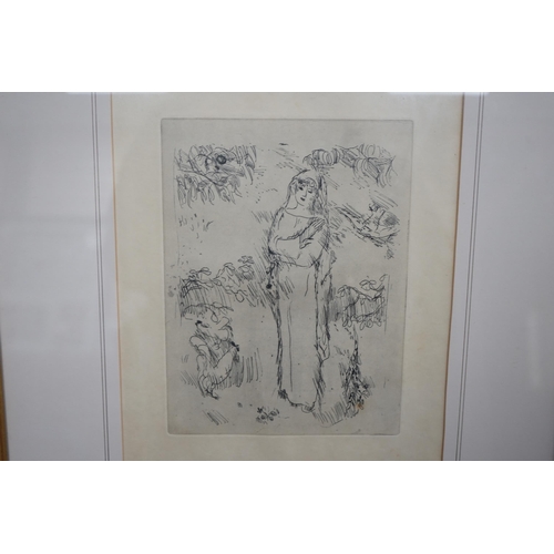 1735 - After Pierre Bonnard (French, 1867-1947) etching, Sainte Monique, 29 x 24cm