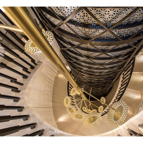 4 - A contemporary stairwell chandelier by Baroncelli