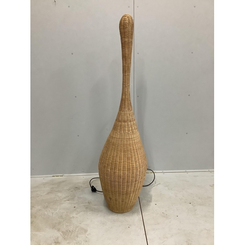 1029 - An Italian Gervasoni Bolla rattan floor lamp, height 158cm