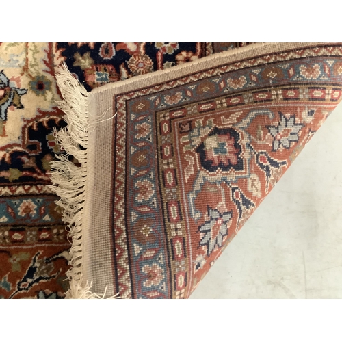 1104 - An Indian Bidjar ivory ground carpet, 298 x 198cm