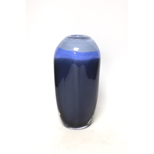 1263 - A large studio glass vase, signed Adam Aaronson, 27cm high