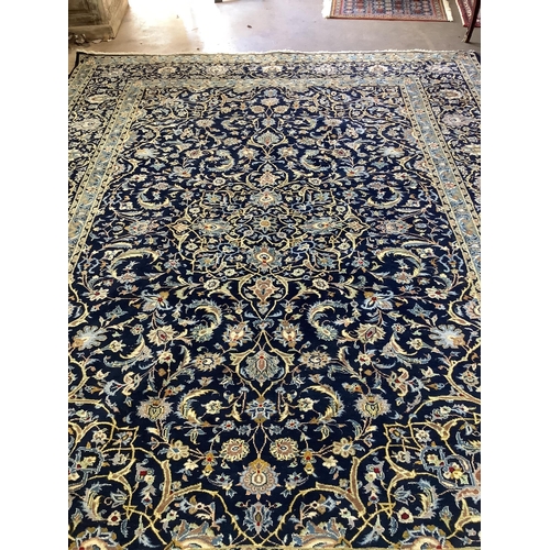 197 - A North West Persian blue ground carpet, 344 x 276cm