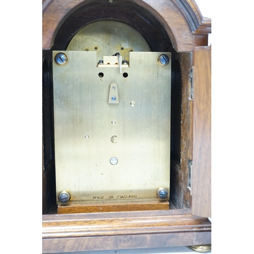 251 - A small Frodsham walnut mantel timepiece with key, 20cm