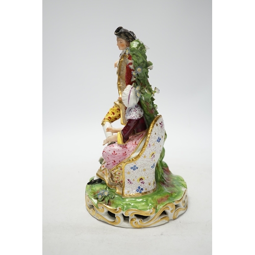 266 - An early 20th century Continental porcelain Derby style group, 27cm