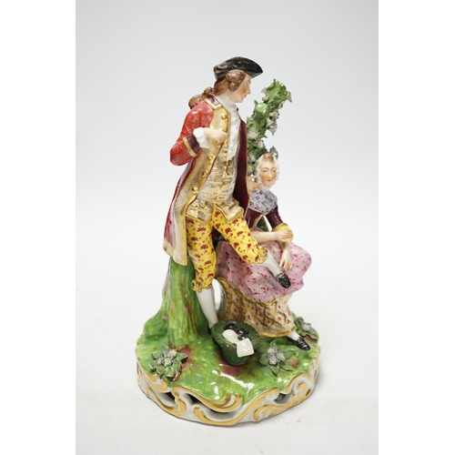 266 - An early 20th century Continental porcelain Derby style group, 27cm