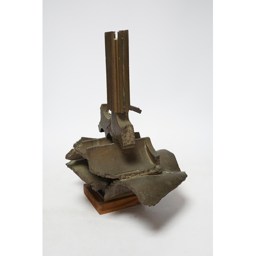 268 - Geoffrey Dudley (1918-1986), bronze, 'Staffordshire Pit Head', 30cm