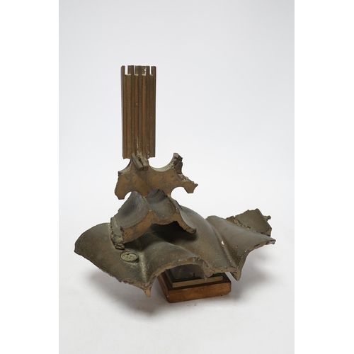 268 - Geoffrey Dudley (1918-1986), bronze, 'Staffordshire Pit Head', 30cm