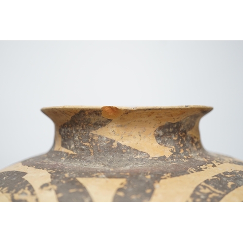 269 - A large Chinese black painted pottery jar, Neolithic, Machang period, with Oxford Thermoluminescence... 