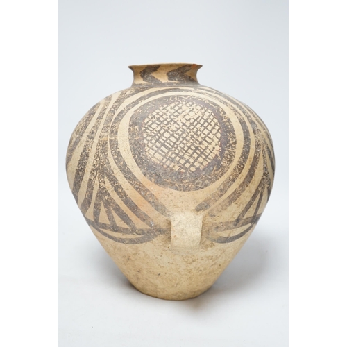 269 - A large Chinese black painted pottery jar, Neolithic, Machang period, with Oxford Thermoluminescence... 