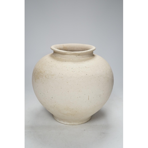 282 - A Chinese pottery ovoid jar, Tang dynasty, 24cm