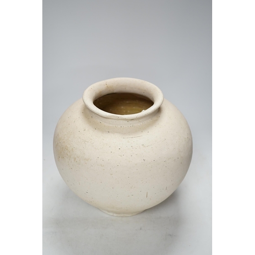 282 - A Chinese pottery ovoid jar, Tang dynasty, 24cm