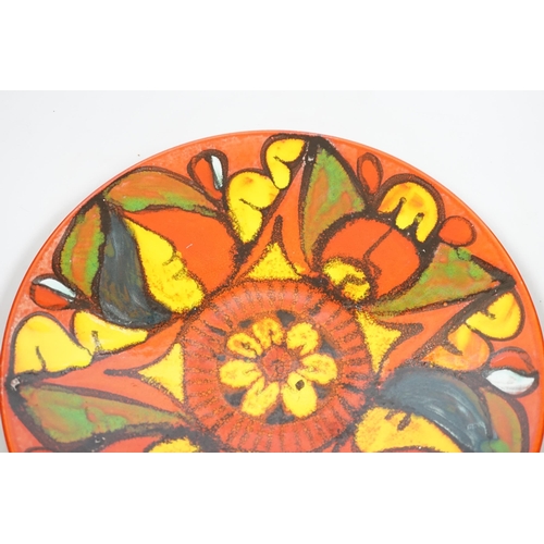 300 - A large Poole Pottery Delphis charger, 41cm diameter