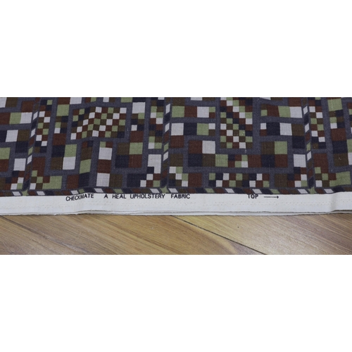 310 - A length of Heals Checkmate printed vintage 1970's upholstery fabric, 148cm wide x 316cm long... 