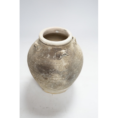 324 - A Chinese pottery jar, Tang Dynasty, 20.5cm high