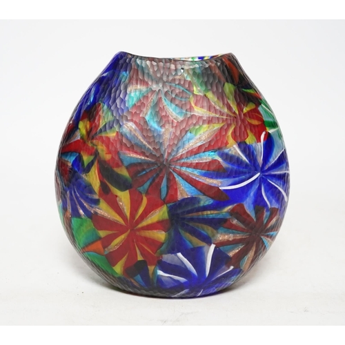 371 - ** ** After Pollio Perelda (1915-1984). A Murano glass Murrine Stellato vase, with star shaped mosai... 