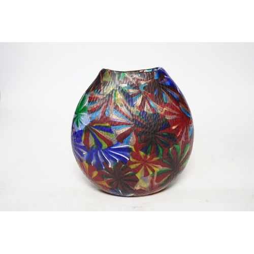 371 - ** ** After Pollio Perelda (1915-1984). A Murano glass Murrine Stellato vase, with star shaped mosai... 