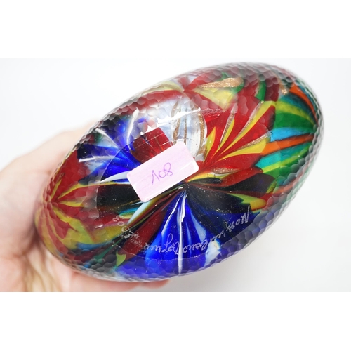 371 - ** ** After Pollio Perelda (1915-1984). A Murano glass Murrine Stellato vase, with star shaped mosai... 