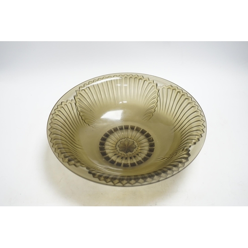 381 - An R. Lalique 'Montigny' glass bowl, 30.5cm diameter