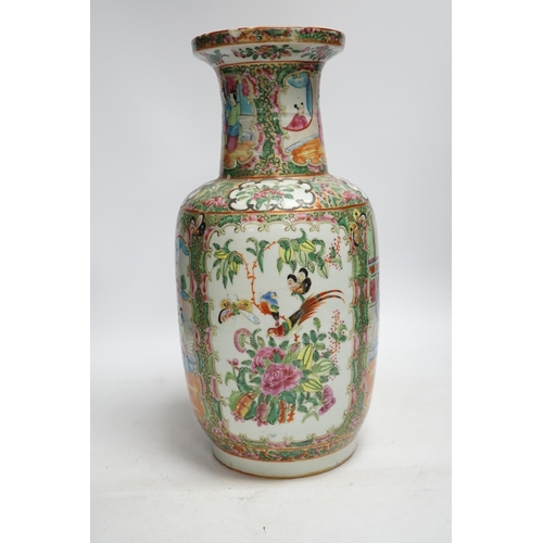 389 - A 19th century Chinese famille rose vase, 36.5cm