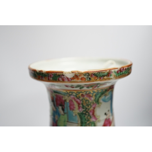 389 - A 19th century Chinese famille rose vase, 36.5cm