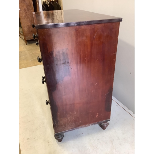 1061 - An early Victorian mahogany chest, width 108cm, depth 54cm height 104cm