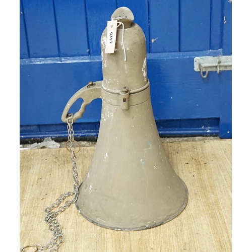 1402 - A World War II megaphone, 55cm high