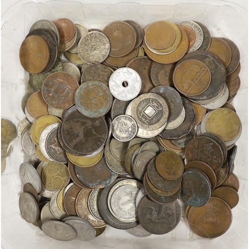 2036 - World coins to include Republic of South Africa 2 1/2 shillings 1897, two shillings 1897, one Penny ... 