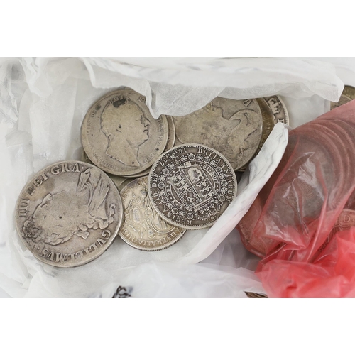 British and World coins, mostly silver including - 1670, 1695 and 1888 ...