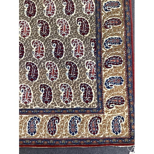 127 - A Qum boteh carpet, 205 x 138cm