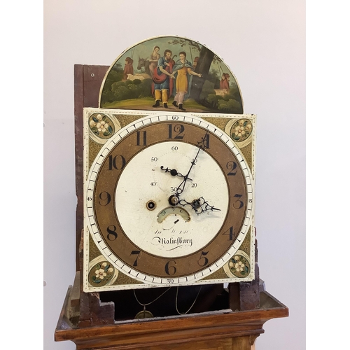 22 - An early 19th century mahogany eight day longcase clock, height 216cm