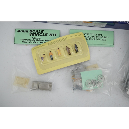 255 - A collection of packeted white metal and plastic 00 gauge model railway kits by Dapol, 4mm Scale Veh... 