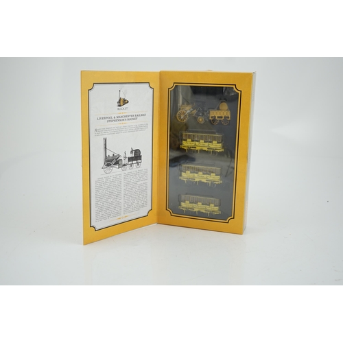 263 - A Hornby Hobbies 00 gauge Rocket train pack (R3810), comprising of Stephensons locomotive Rocket an... 