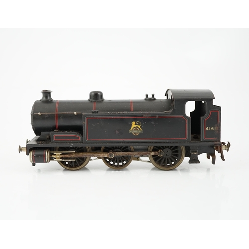 274 - A Bassett-Lowke 0 gauge BR 0-6-0T locomotive for 3-rail running, in lined black livery, 41611