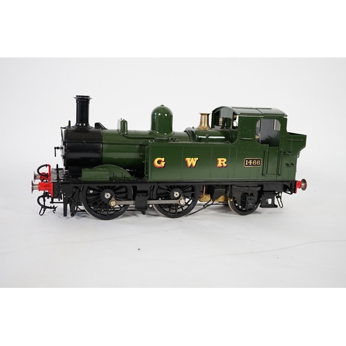 276 - A Kingscale by Silver Crest Models 5 inch gauge coal fired live steam GWR Class 14xx 0-6-0T locomoti... 