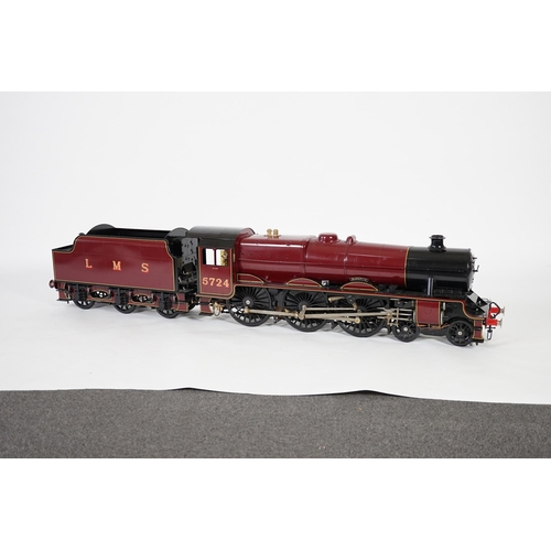 277 - A Kingscale by Silver Crest Models 5 inch gauge coal fired live steam LMS Jubilee Class 4-6-0 locomo... 