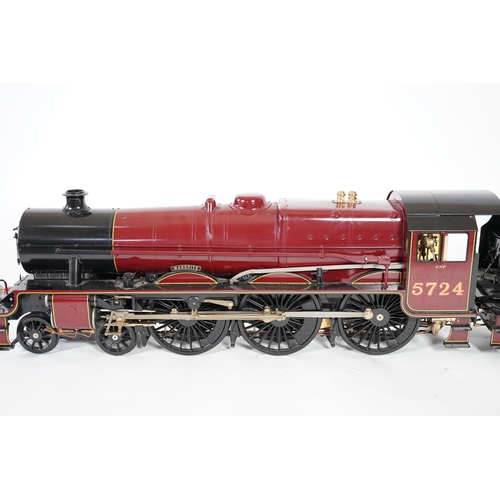 277 - A Kingscale by Silver Crest Models 5 inch gauge coal fired live steam LMS Jubilee Class 4-6-0 locomo... 